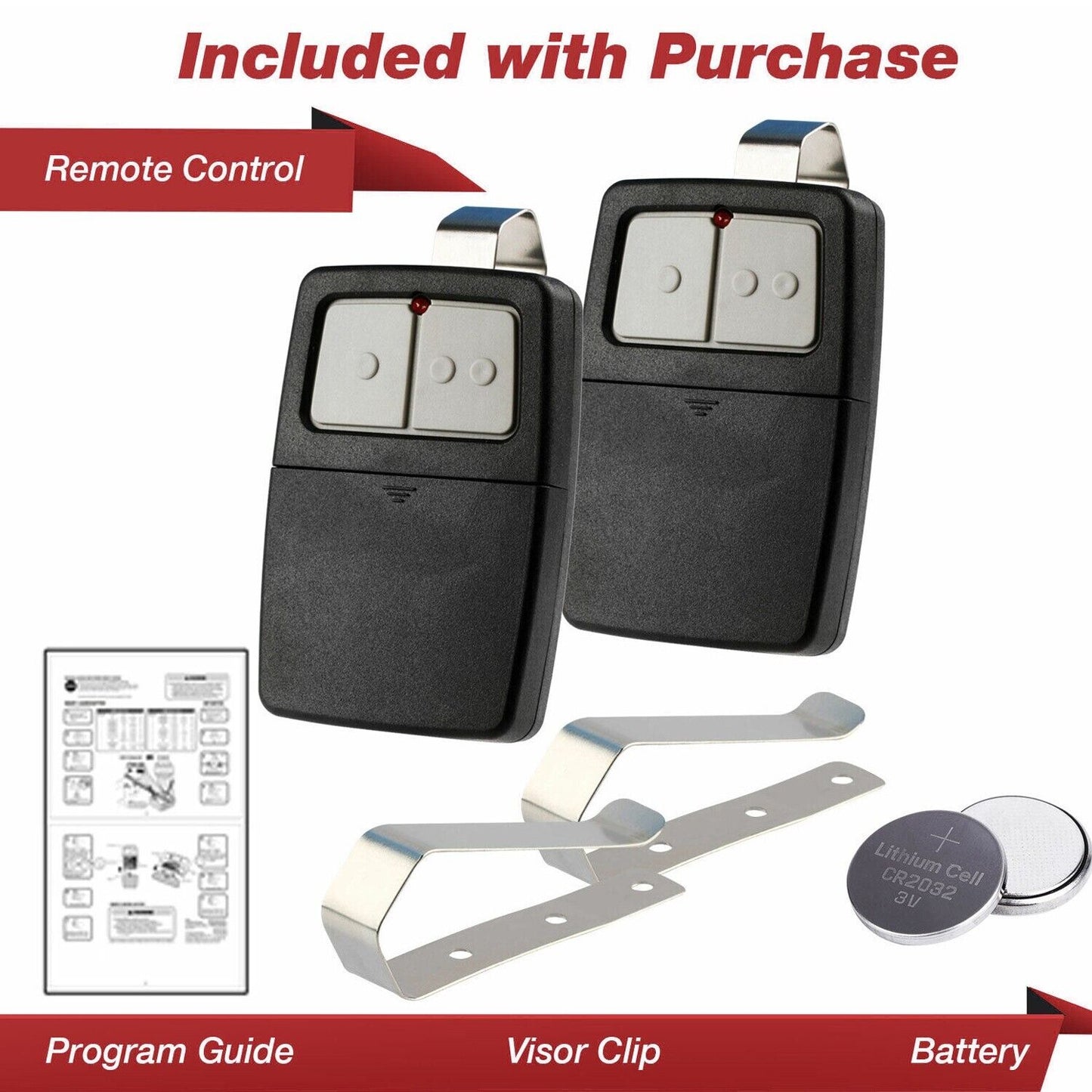 2 For Universal Clicker 375LM 375UT KLIK1U Garage Gate Door Opener