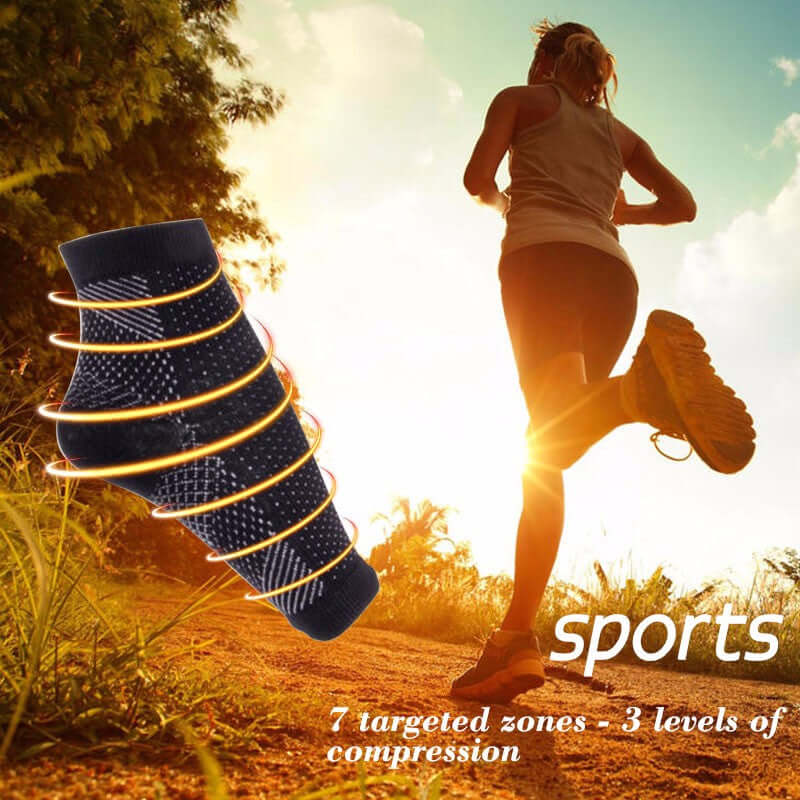 Anti-Fatigue Compression Sock for Improved Circulation, Swelling, Plan