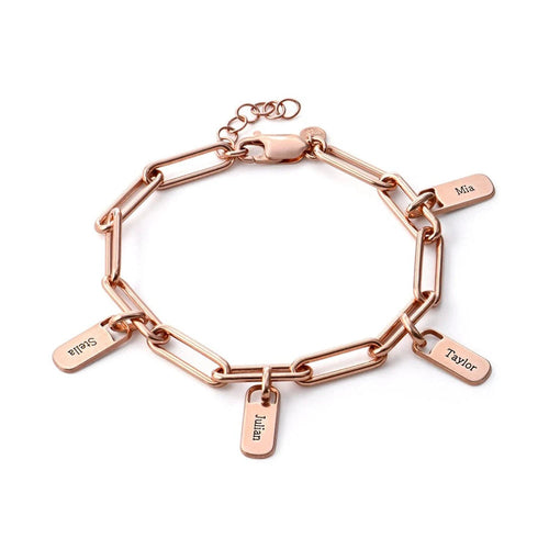 Custom Multiple Nameplate Pendant Bracelets Jewelry Gift