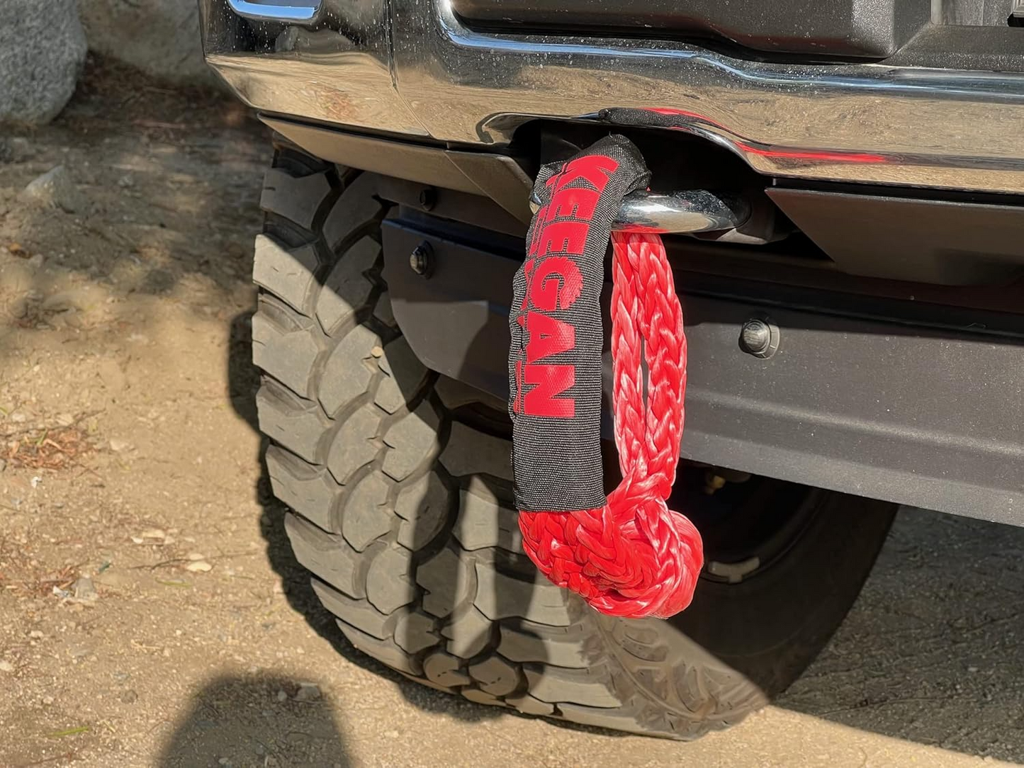 1/2" x 24" 65,000LBS Soft Shackle Recovery Rope For SUV Winch Snatch