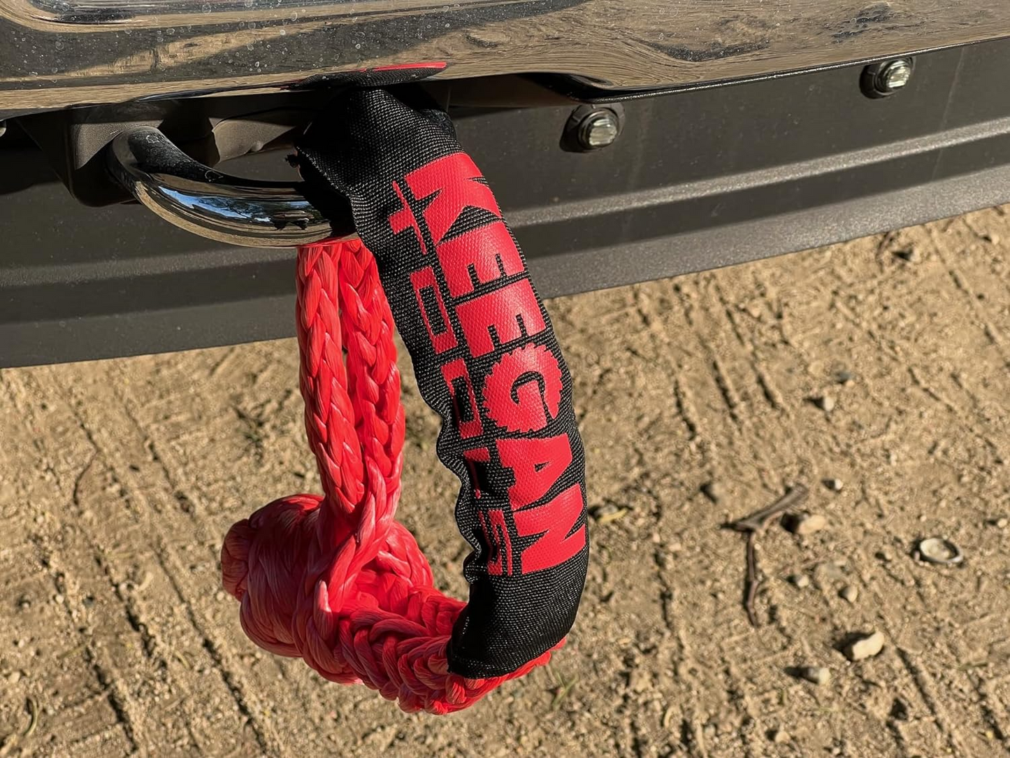 1/2" x 24" 65,000LBS Soft Shackle Recovery Rope For SUV Winch Snatch