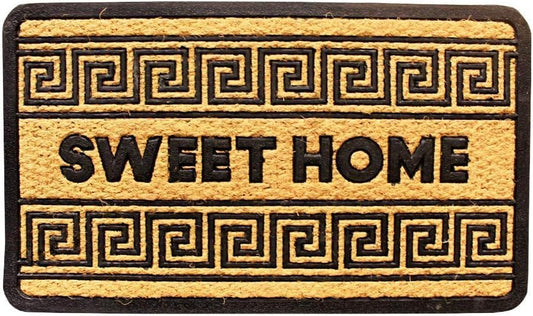 LIVEVIE Sweet Home Rubber Coir Welcome Doormat, Indoor/Outdoor Entry