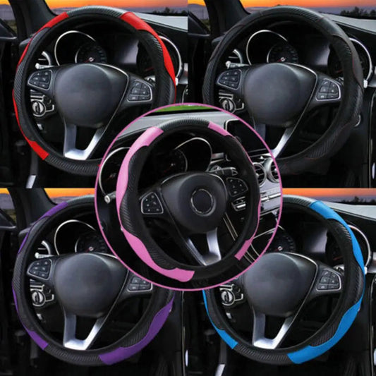 15 inch Vegan Leather Steering Wheel Cover