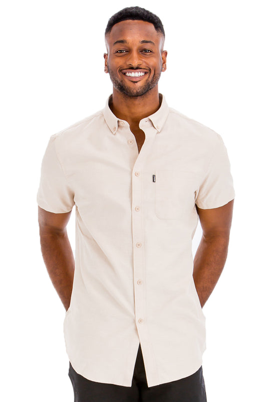 SIGNATURE SHORT SLEEVE BUTTON DOWN SHIRT M3514